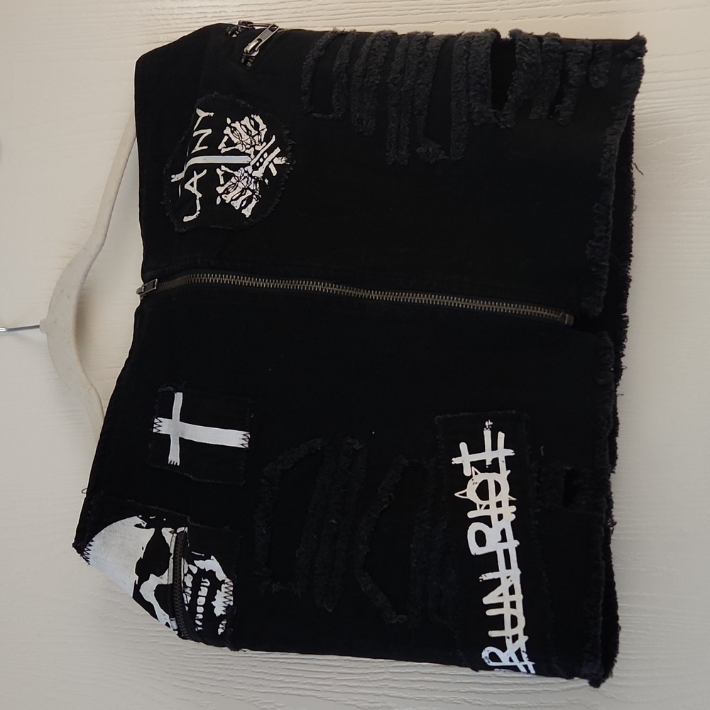 NWT zip up punk rock skirt